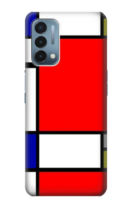 S0157 Composition Red Blue Yellow Hülle Schutzhülle Taschen für OnePlus Nord N200 5G