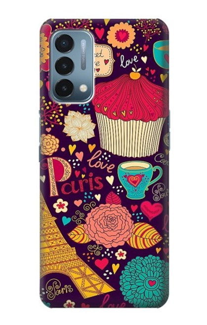 S2353 Paris Cartoon Vintage Pattern Hülle Schutzhülle Taschen für OnePlus Nord N200 5G