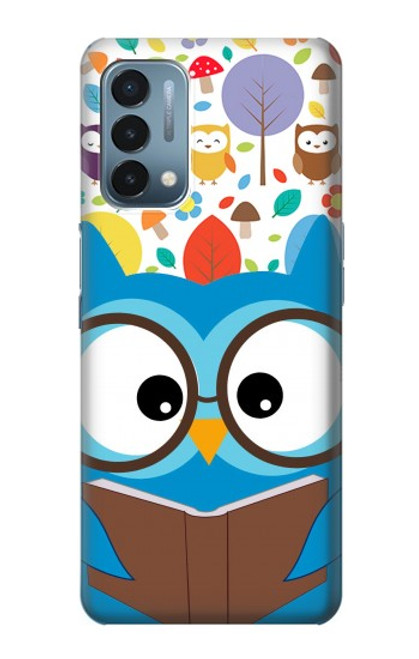 S2521 Cute Nerd Owl Cartoon Hülle Schutzhülle Taschen für OnePlus Nord N200 5G