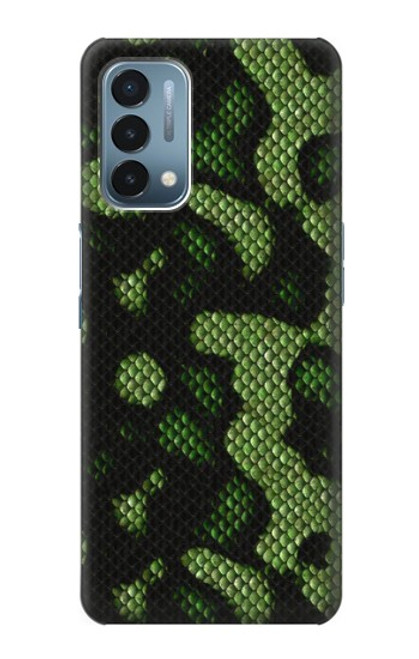 S2877 Green Snake Skin Graphic Printed Hülle Schutzhülle Taschen für OnePlus Nord N200 5G