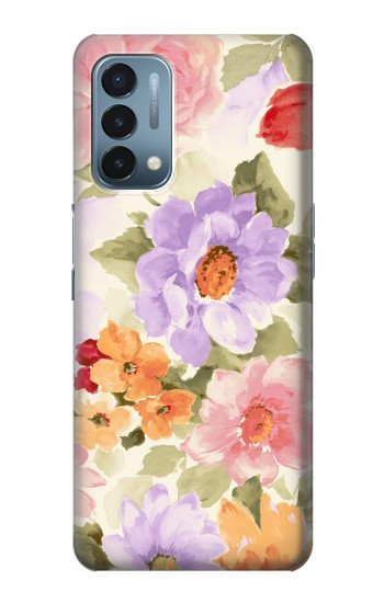 S3035 Sweet Flower Painting Hülle Schutzhülle Taschen für OnePlus Nord N200 5G