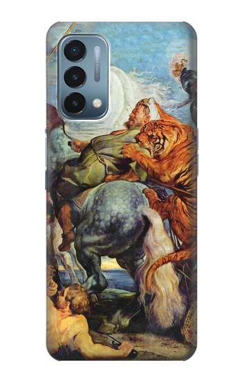 S3331 Peter Paul Rubens Tiger und Lowenjagd Hülle Schutzhülle Taschen für OnePlus Nord N200 5G