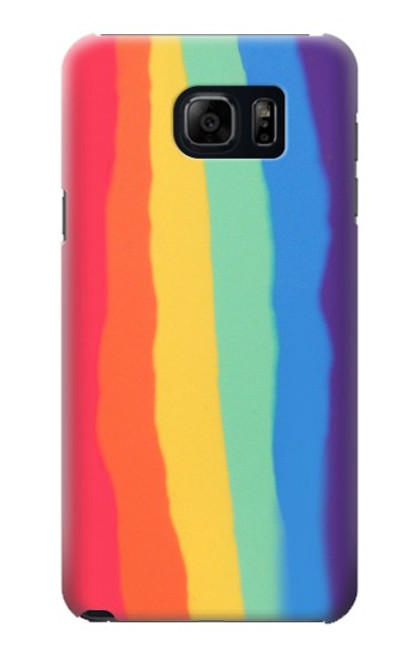 S3799 Cute Vertical Watercolor Rainbow Hülle Schutzhülle Taschen für Samsung Galaxy S6 Edge Plus