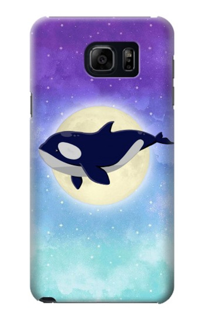 S3807 Killer Whale Orca Moon Pastel Fantasy Hülle Schutzhülle Taschen für Samsung Galaxy S6 Edge Plus