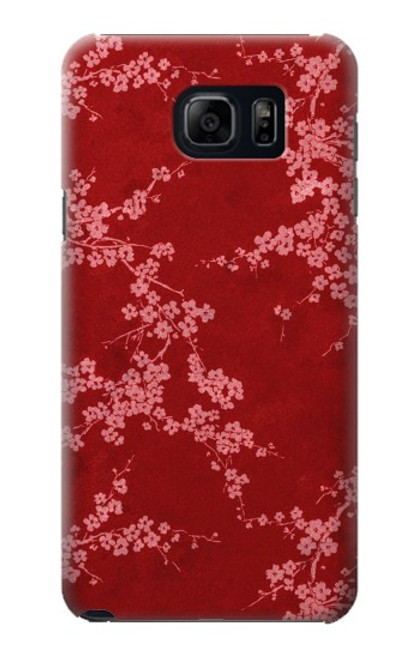 S3817 Red Floral Cherry blossom Pattern Hülle Schutzhülle Taschen für Samsung Galaxy S6 Edge Plus