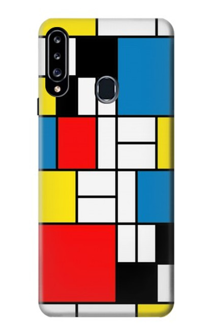 S3814 Piet Mondrian Line Art Composition Hülle Schutzhülle Taschen für Samsung Galaxy A20s