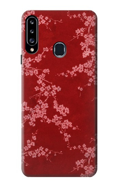 S3817 Red Floral Cherry blossom Pattern Hülle Schutzhülle Taschen für Samsung Galaxy A20s