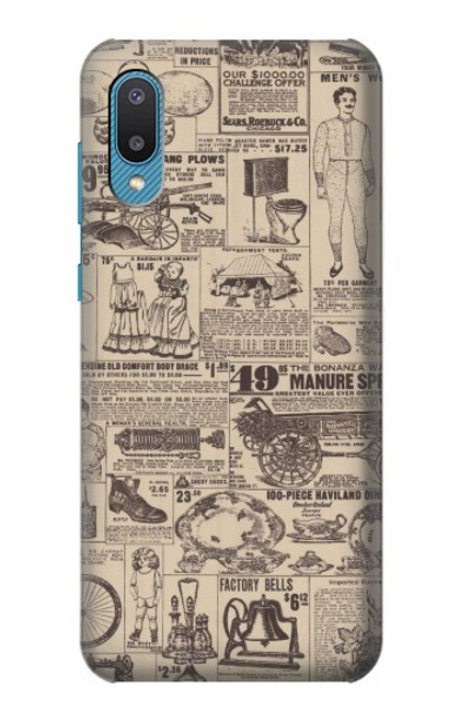 S3819 Retro Vintage Paper Hülle Schutzhülle Taschen für Samsung Galaxy A04, Galaxy A02, M02