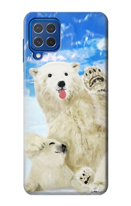 S3794 Arctic Polar Bear in Love with Seal Paint Hülle Schutzhülle Taschen für Samsung Galaxy M62