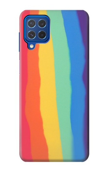 S3799 Cute Vertical Watercolor Rainbow Hülle Schutzhülle Taschen für Samsung Galaxy M62