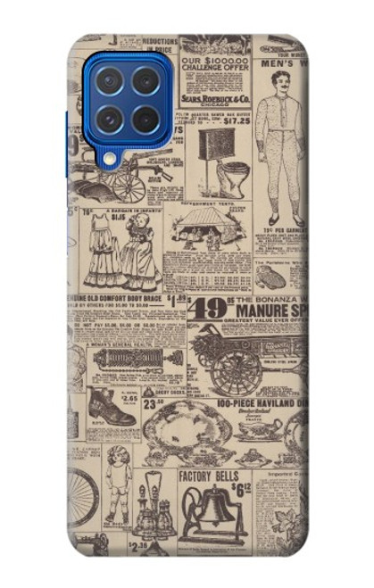 S3819 Retro Vintage Paper Hülle Schutzhülle Taschen für Samsung Galaxy M62
