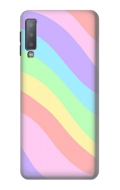 S3810 Pastel Unicorn Summer Wave Hülle Schutzhülle Taschen für Samsung Galaxy A7 (2018)