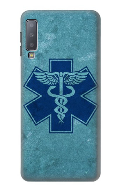 S3824 Caduceus Medical Symbol Hülle Schutzhülle Taschen für Samsung Galaxy A7 (2018)