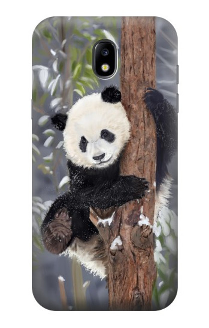 S3793 Cute Baby Panda Snow Painting Hülle Schutzhülle Taschen für Samsung Galaxy J5 (2017) EU Version