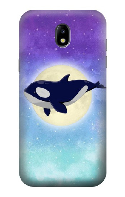 S3807 Killer Whale Orca Moon Pastel Fantasy Hülle Schutzhülle Taschen für Samsung Galaxy J5 (2017) EU Version