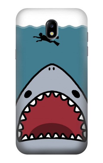 S3825 Cartoon Shark Sea Diving Hülle Schutzhülle Taschen für Samsung Galaxy J5 (2017) EU Version