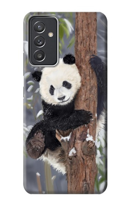 S3793 Cute Baby Panda Snow Painting Hülle Schutzhülle Taschen für Samsung Galaxy Quantum 2