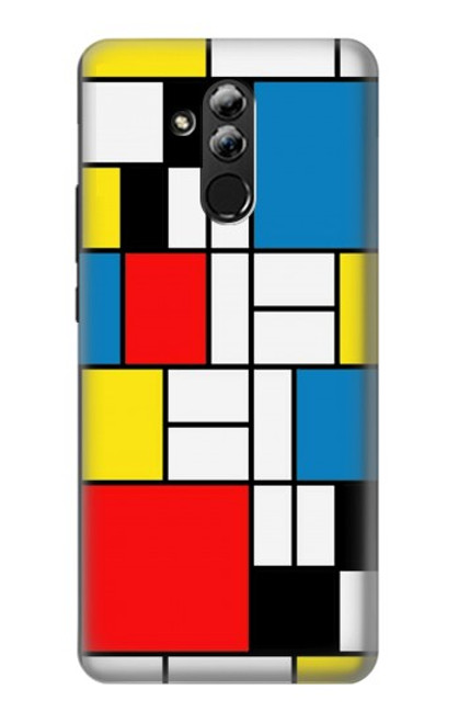 S3814 Piet Mondrian Line Art Composition Hülle Schutzhülle Taschen für Huawei Mate 20 lite