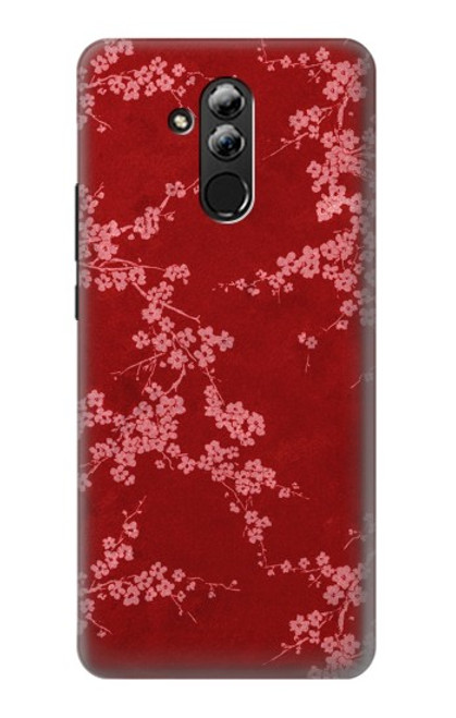 S3817 Red Floral Cherry blossom Pattern Hülle Schutzhülle Taschen für Huawei Mate 20 lite