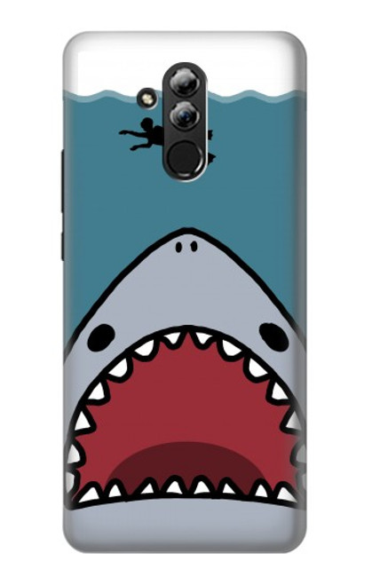 S3825 Cartoon Shark Sea Diving Hülle Schutzhülle Taschen für Huawei Mate 20 lite