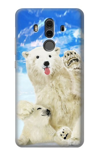 S3794 Arctic Polar Bear in Love with Seal Paint Hülle Schutzhülle Taschen für Huawei Mate 10 Pro, Porsche Design