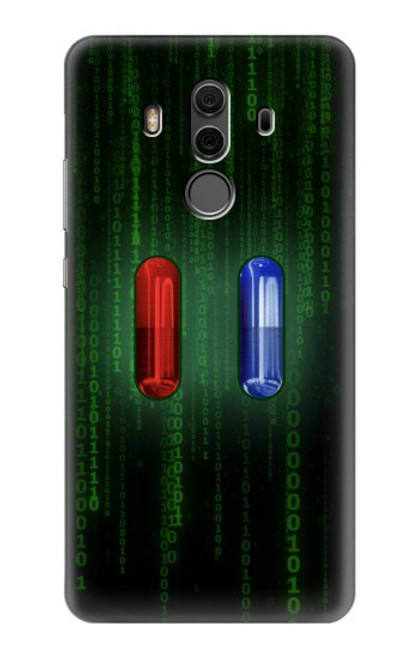 S3816 Red Pill Blue Pill Capsule Hülle Schutzhülle Taschen für Huawei Mate 10 Pro, Porsche Design