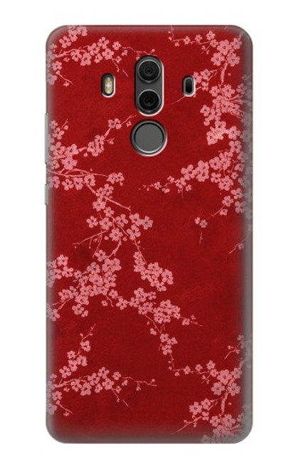 S3817 Red Floral Cherry blossom Pattern Hülle Schutzhülle Taschen für Huawei Mate 10 Pro, Porsche Design