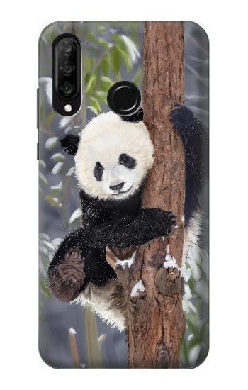 S3793 Cute Baby Panda Snow Painting Hülle Schutzhülle Taschen für Huawei P30 lite
