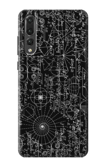 S3808 Mathematics Blackboard Hülle Schutzhülle Taschen für Huawei P20 Pro