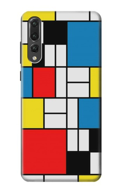 S3814 Piet Mondrian Line Art Composition Hülle Schutzhülle Taschen für Huawei P20 Pro