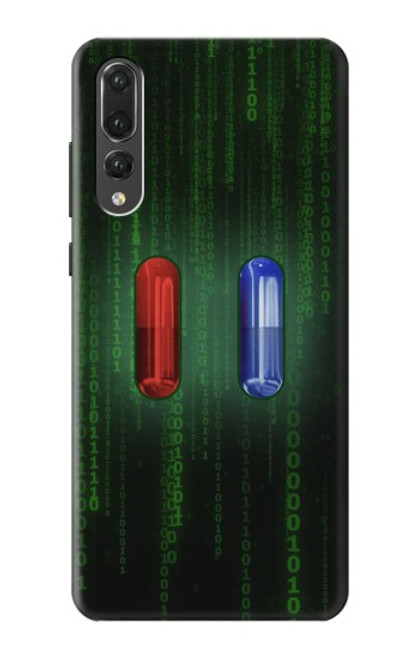 S3816 Red Pill Blue Pill Capsule Hülle Schutzhülle Taschen für Huawei P20 Pro