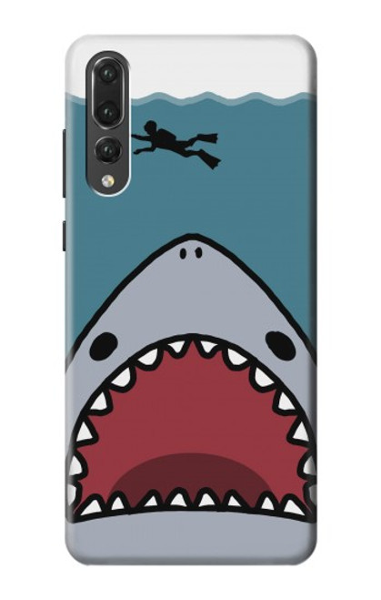 S3825 Cartoon Shark Sea Diving Hülle Schutzhülle Taschen für Huawei P20 Pro