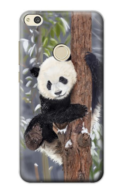 S3793 Cute Baby Panda Snow Painting Hülle Schutzhülle Taschen für Huawei P8 Lite (2017)