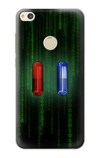 S3816 Red Pill Blue Pill Capsule Hülle Schutzhülle Taschen für Huawei P8 Lite (2017)