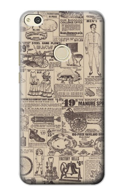 S3819 Retro Vintage Paper Hülle Schutzhülle Taschen für Huawei P8 Lite (2017)