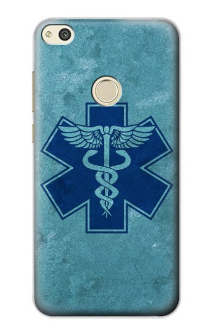 S3824 Caduceus Medical Symbol Hülle Schutzhülle Taschen für Huawei P8 Lite (2017)