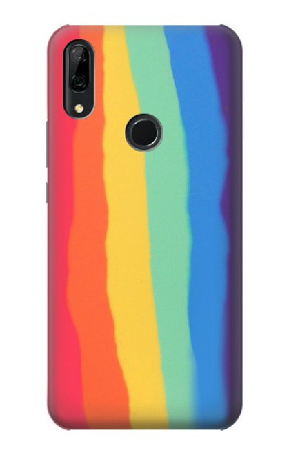 S3799 Cute Vertical Watercolor Rainbow Hülle Schutzhülle Taschen für Huawei P Smart Z, Y9 Prime 2019
