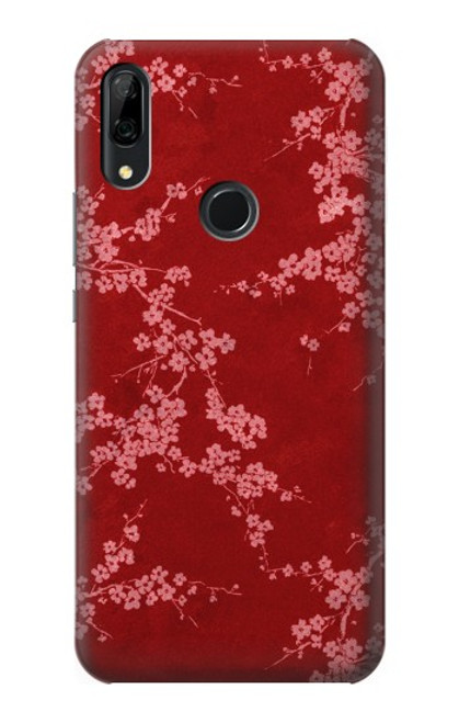 S3817 Red Floral Cherry blossom Pattern Hülle Schutzhülle Taschen für Huawei P Smart Z, Y9 Prime 2019