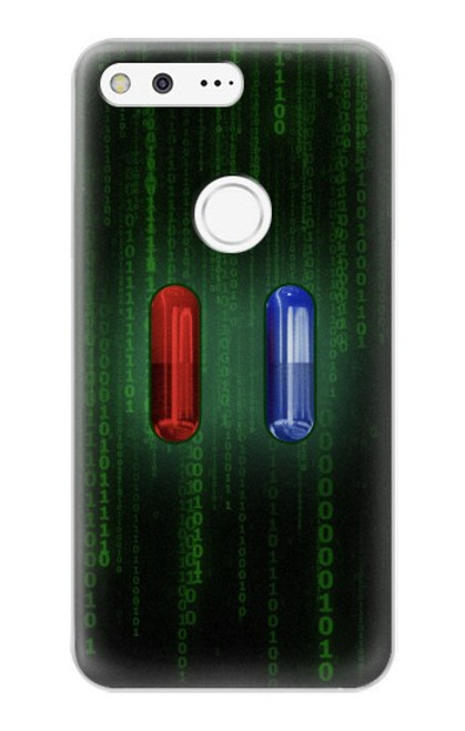 S3816 Red Pill Blue Pill Capsule Hülle Schutzhülle Taschen für Google Pixel XL