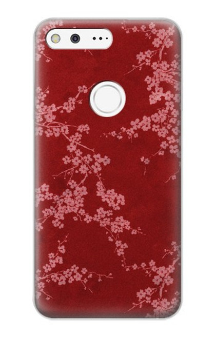 S3817 Red Floral Cherry blossom Pattern Hülle Schutzhülle Taschen für Google Pixel XL