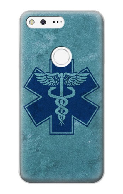 S3824 Caduceus Medical Symbol Hülle Schutzhülle Taschen für Google Pixel XL