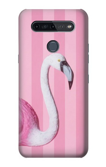 S3805 Flamingo Pink Pastel Hülle Schutzhülle Taschen für LG K51S