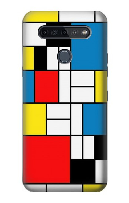 S3814 Piet Mondrian Line Art Composition Hülle Schutzhülle Taschen für LG K51S