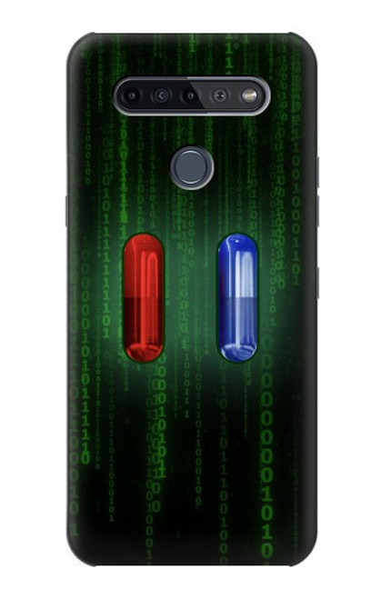S3816 Red Pill Blue Pill Capsule Hülle Schutzhülle Taschen für LG K51S