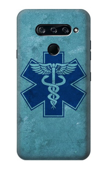 S3824 Caduceus Medical Symbol Hülle Schutzhülle Taschen für LG V40, LG V40 ThinQ