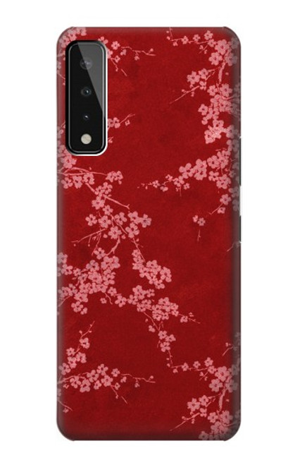 S3817 Red Floral Cherry blossom Pattern Hülle Schutzhülle Taschen für LG Stylo 7 5G