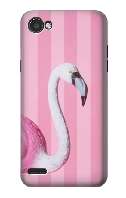 S3805 Flamingo Pink Pastel Hülle Schutzhülle Taschen für LG Q6