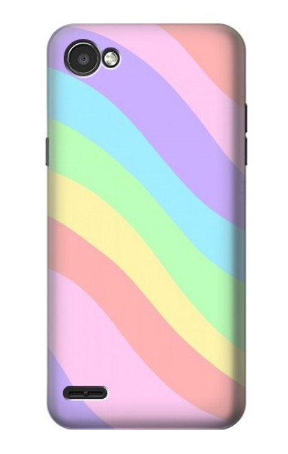 S3810 Pastel Unicorn Summer Wave Hülle Schutzhülle Taschen für LG Q6