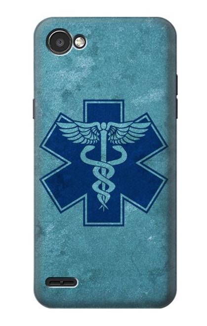 S3824 Caduceus Medical Symbol Hülle Schutzhülle Taschen für LG Q6