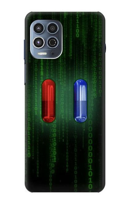 S3816 Red Pill Blue Pill Capsule Hülle Schutzhülle Taschen für Motorola Moto G100